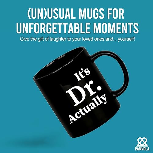 Miniatura 10 de Panvola Taza de café personalizada de cerámica con texto en inglés "It's Dr Really - Taza de café personalizada para doctorado, graduación,
