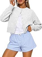 TrendyQueen Women's Cropped Cardigan Sweater Lightweight Y2K Style for Fall Spring Outfits 2026 Fashion