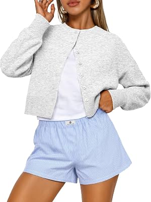 Cárdigan crop para mujer, suéter de otoño, moda 2026