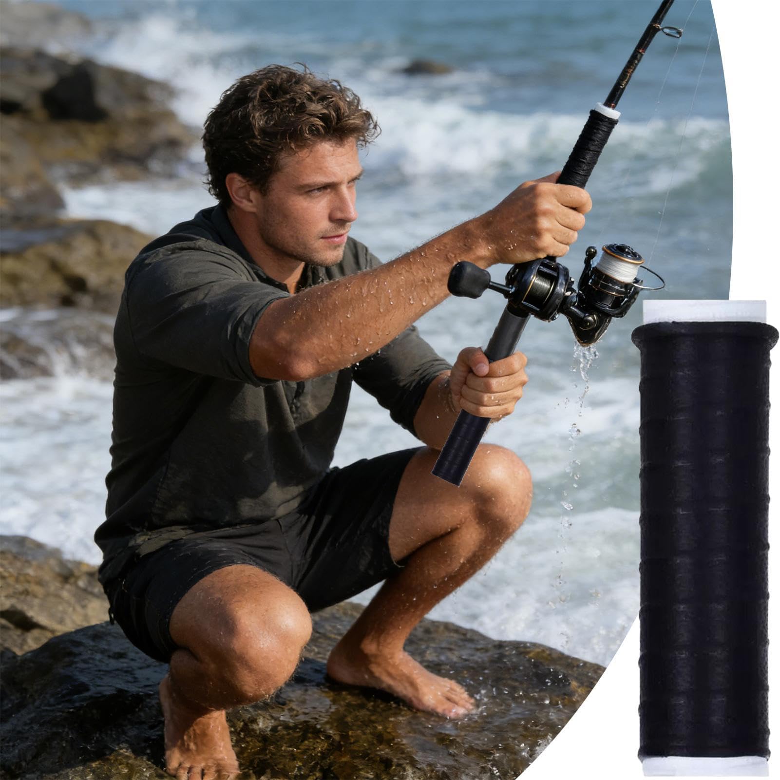 Genérico s De Agarre Retráctil En Frío,Manga de Silicona Aislante | Empuñadura Raqueta Antideslizante Texturizada Impermeable | para Raquetas, Bates de Béisbol, Equipo Deportivo y Clima
