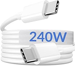 240W USB C to USB C Cable, [2M] USB Type C Cable Quick Charge Charger PD 3.1 USBC Cord for iPhone 17/Air/16/16e/15 Pro Max Plus, iPad Pro/Air, Samsung Galaxy S25/S24, MacBook Pro/Air, Laptops