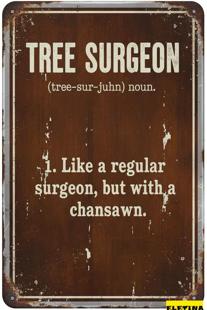 Vintage Metal Tin Sign for Man Cave En Decor S Tree Quote Definition Funny Wall Decor Inspirational Home Farmhouse Kitchen Cafe Decoration 8x12 Inch