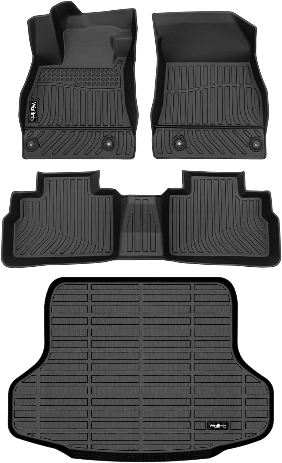 Custom Fit All-Weather Floor Mats For Toyota RAV4 2013-2018 (Non-Hybrid) - TPE Material, Full Set