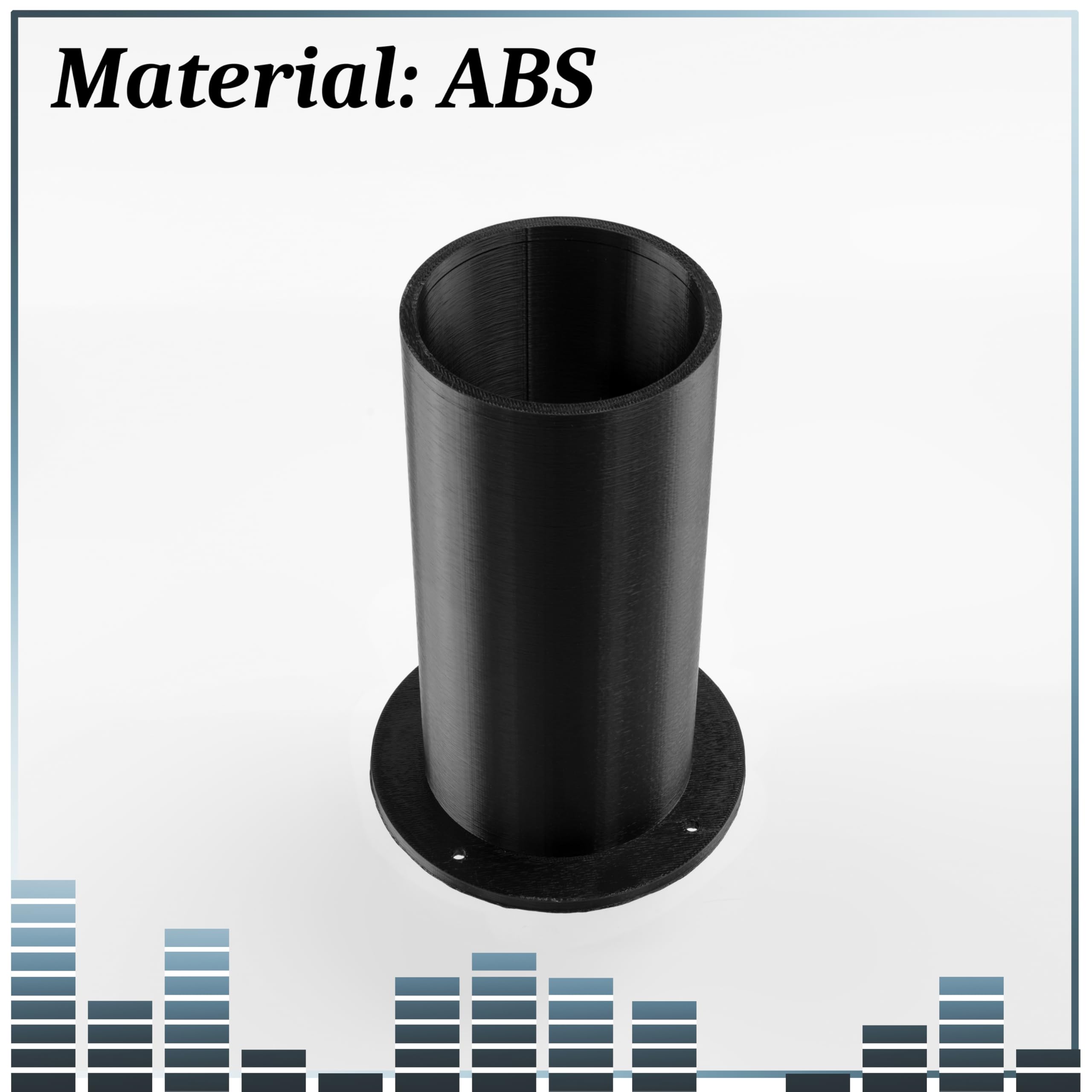 Aerzetix Tubo bass-reflex per altoparlante Ø75.5x67.5 mm lunghezza 160 mm in plastica ABS nera