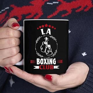 Men Women LA Boxing Club - Vintage Distressed Boxer BlackMug, Tea Mug, Tea Cup, Coffee Cup