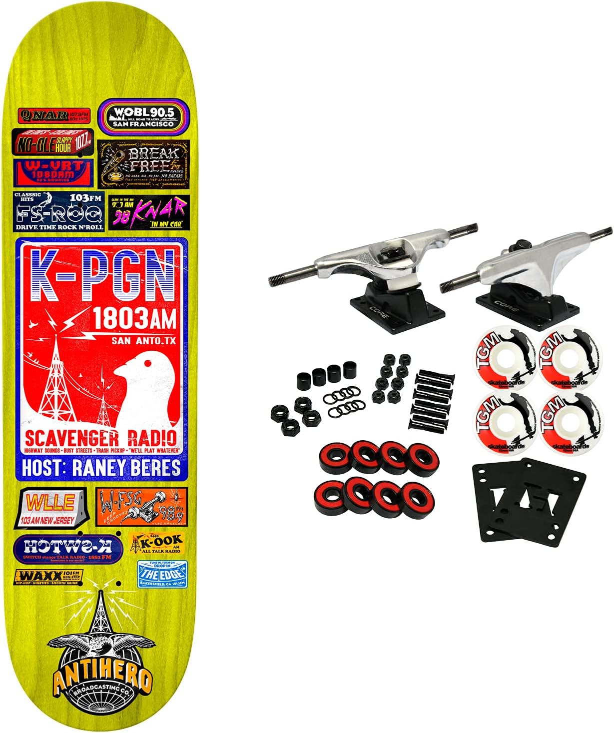Anti Hero スケートボード コンプリート ラニー放送 8.15インチ x 31.8