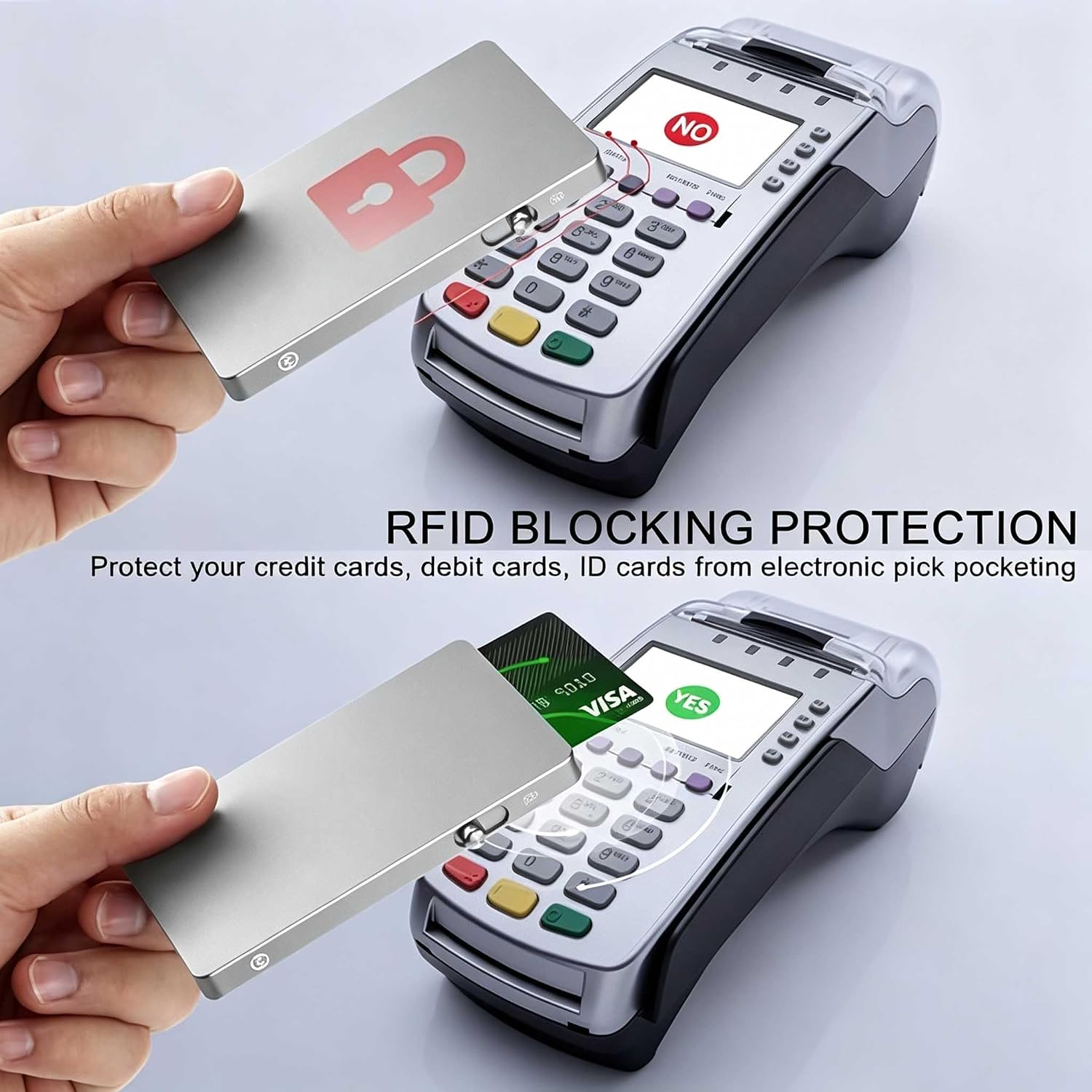 for Magsafe Wallet Quick Access to Bank/Credit Cards,Utra Thin Magnetic Card Holder Easy to Carry 3.93 * 2.44 * 0.31 Inches,Slim Metal Case for Phone,RFID Blocking,Minimalists (Silver)