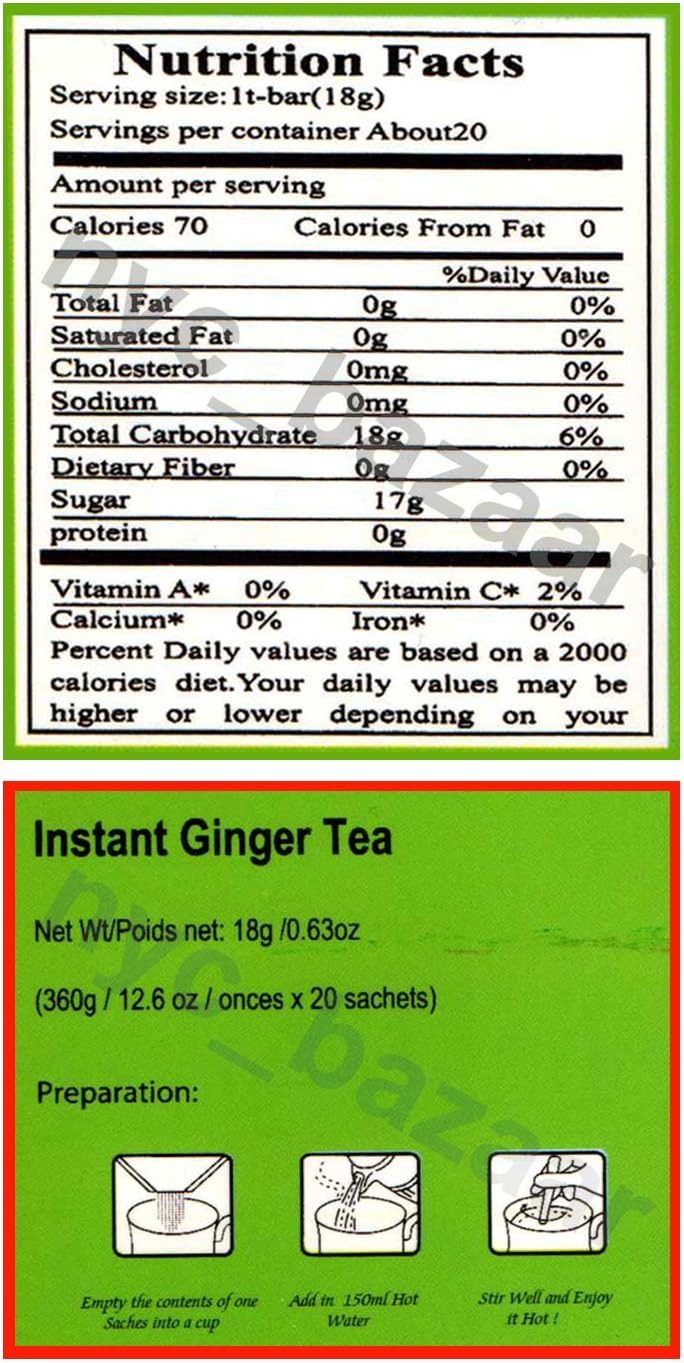 Instant Honey Ginger Tea West Indian Select (Pack of 2)