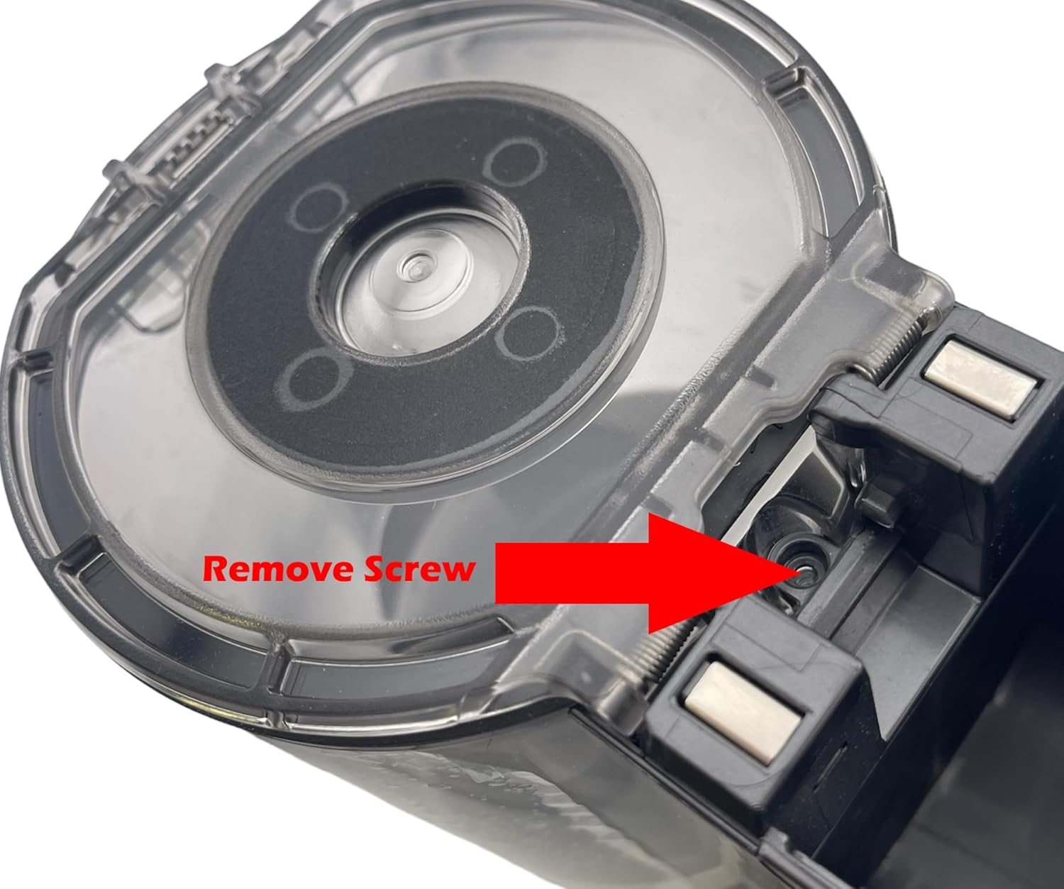 Goodsby Replacement Dust Bin Lower Lid Cover for LG CordZero A9 A905 A906 A907 A908 A912 A913 A916 A926 A927 A929 Cordless Stick Vacuum Cleaner, Gray, Transparent