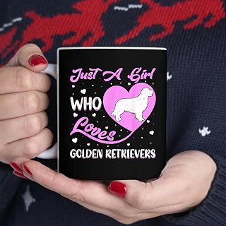 Heart Shape Dog Just A Girl Who Loves Golden Retrievers Mug, Tea Mug, Tea Cup, Coffee Cup