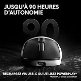 Logitech G Pro X2 SUPERSTRIKE Lightspeed Souris Gaming sans Fil, Ultra Rapide, extrêmement légère (61 g), haptique de clic Personnalisable, Recharge USB-C, pour PC/Mac/Laptop, German packaging - Blanc - 10