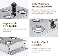 Vista 4 de NOMAL Mist Maker Fogger 10 Head Stainless Steel Ultrasonic Mist Humidifier 18.7lb/h Water Fountain Pond Fog Atomizer with Waterproof Power Supply