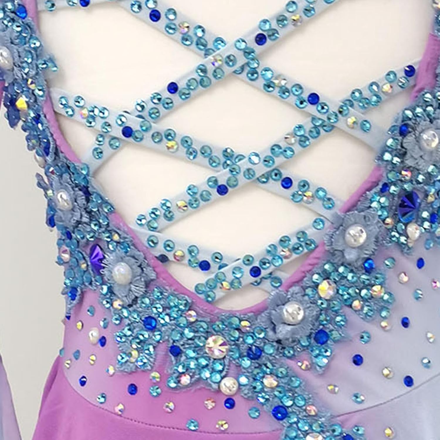 Girl's Figure Skating Skirt Purple Competition Wear Figure Skating Costume for Performance