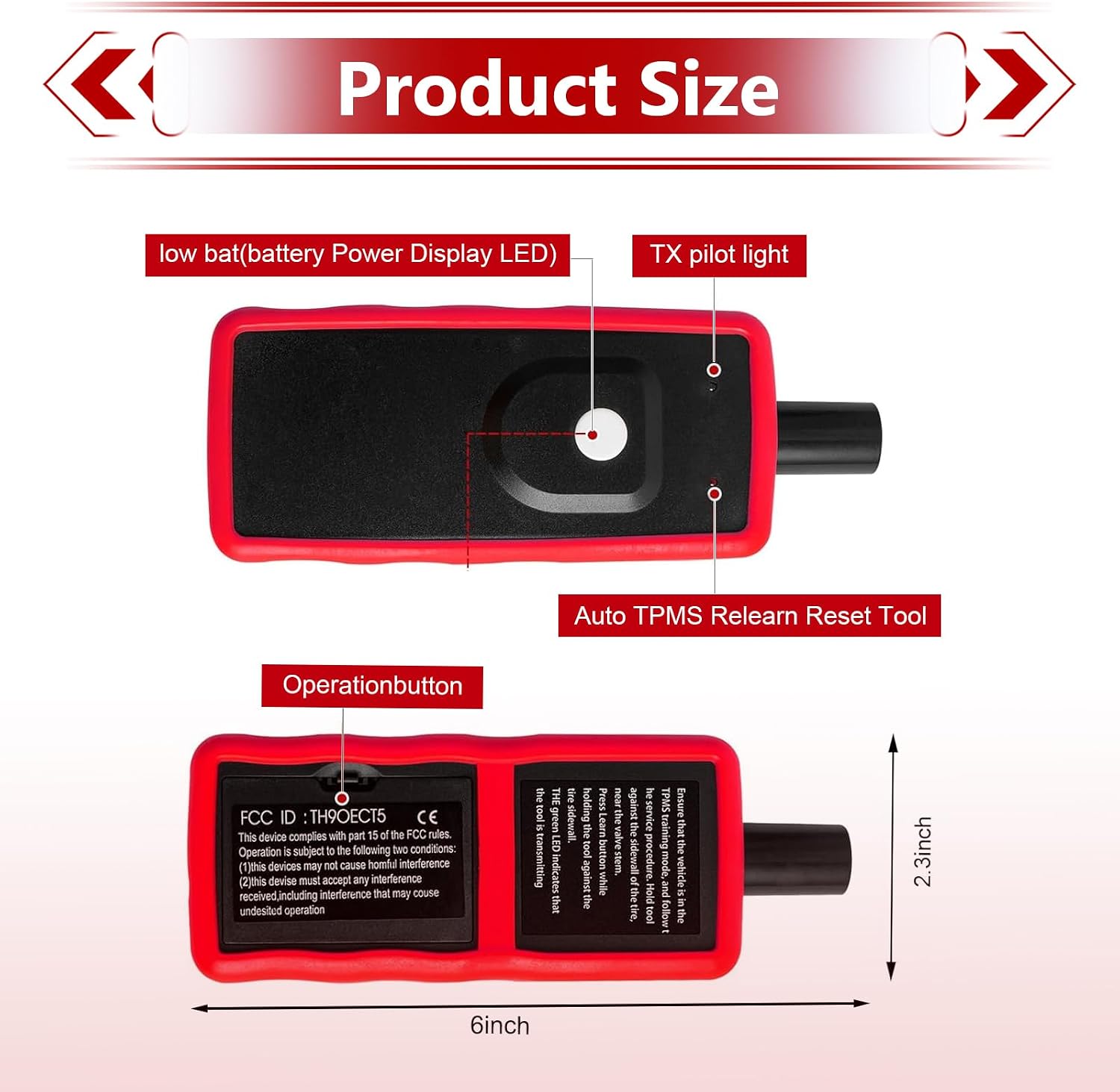 EL-50449 Ford TPMS Reset Tool, Portable High Efficiency Tire Pressure Monitor Sensor Relearn Tool, Car Diagnostic Tools for Ford F150 F250 F350 E150 E250 E350 Lincoln Mercury (Black)