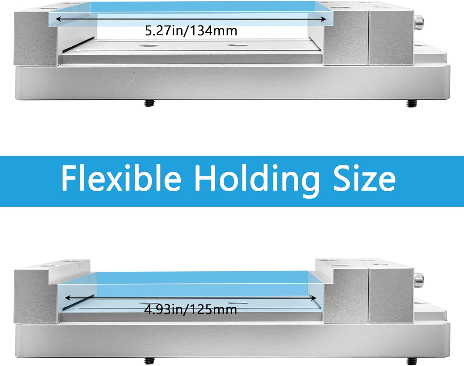 Mini Low Profile Bench Vise Work Table Workholding Clamp Compatible with Masuter 3, Masuter Pro, 3S, XE-PRO, WM-3020 Vasto CNC Router Machine