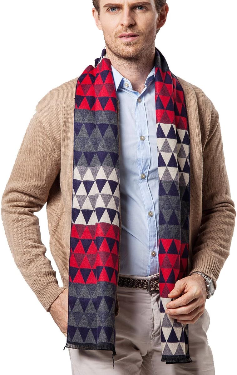 Acooe Mens Winter Neck Scarf soft and warm by Linxii (Deep Blue)