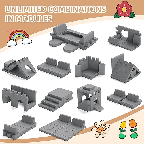 Miniatura 3 de TOLEAD Sofá modular de juegos para niños, grande, convertible para niños, fortaleza de construcción para sala de juegos, dormitorio, sofá modular de