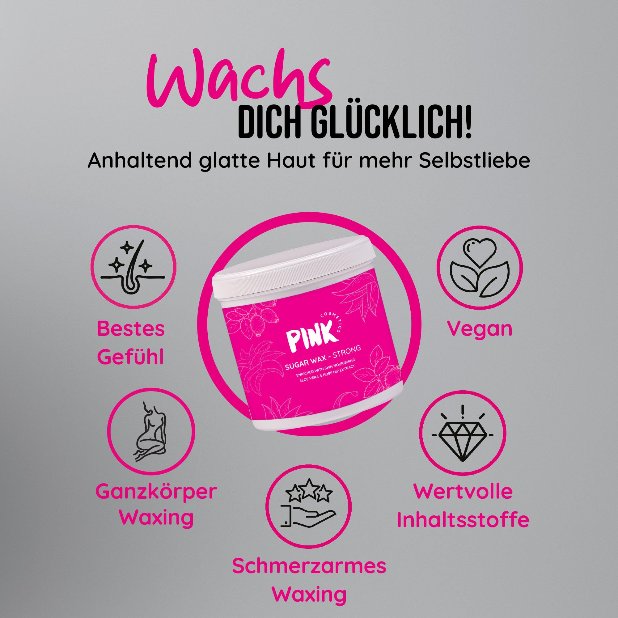 Zuckerpaste Strong Waxing Haarentfernung 500g – Sugar Paste Sugaring Enthaarung für den gesamten Körper Studio Qualität