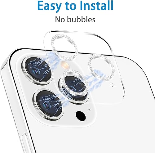 Miniatura 5 de Paquete de 3 protectores de lente de cámara de vidrio templado Dengduoduo para iPhone 13 Pro de 6.1" y iPhone 13 Pro Max de 6.7", brillo de diamante