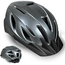 Adult Bike Helmet Men Women - Safety Certified Bicycle Helmet, 15 Vents, Adjustable Dial & Straps, Visor, Removable Liner, Lightweight for Commuting and Road Cycling (57&ndash;61cm)