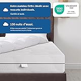 BMM Matelas Ortho Medic 140 x 200 cm avec Noyau à Ressorts ensachés Niveau de fermeté H2/certifié Öko-Tex/Matelas Ergonomique à 7 Zones Hauteur 21 cm/Matelas de Conception Allemande - 7