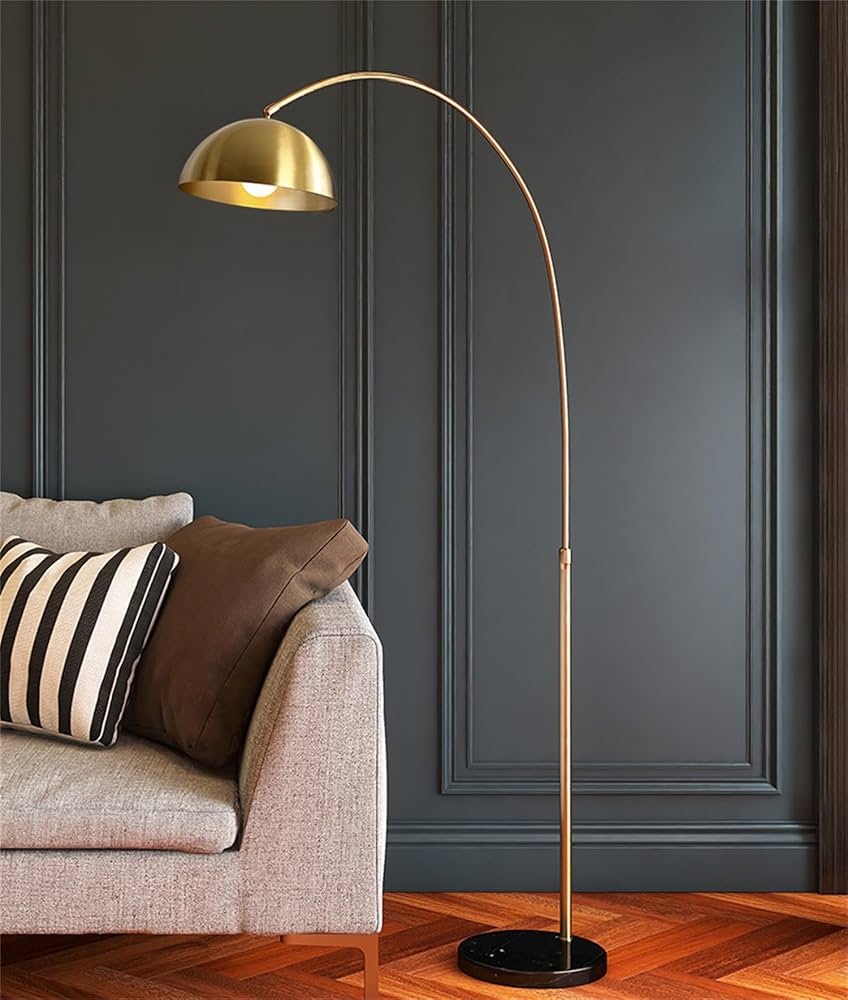 新品 フロアランプ ゴールド LED アーチ型