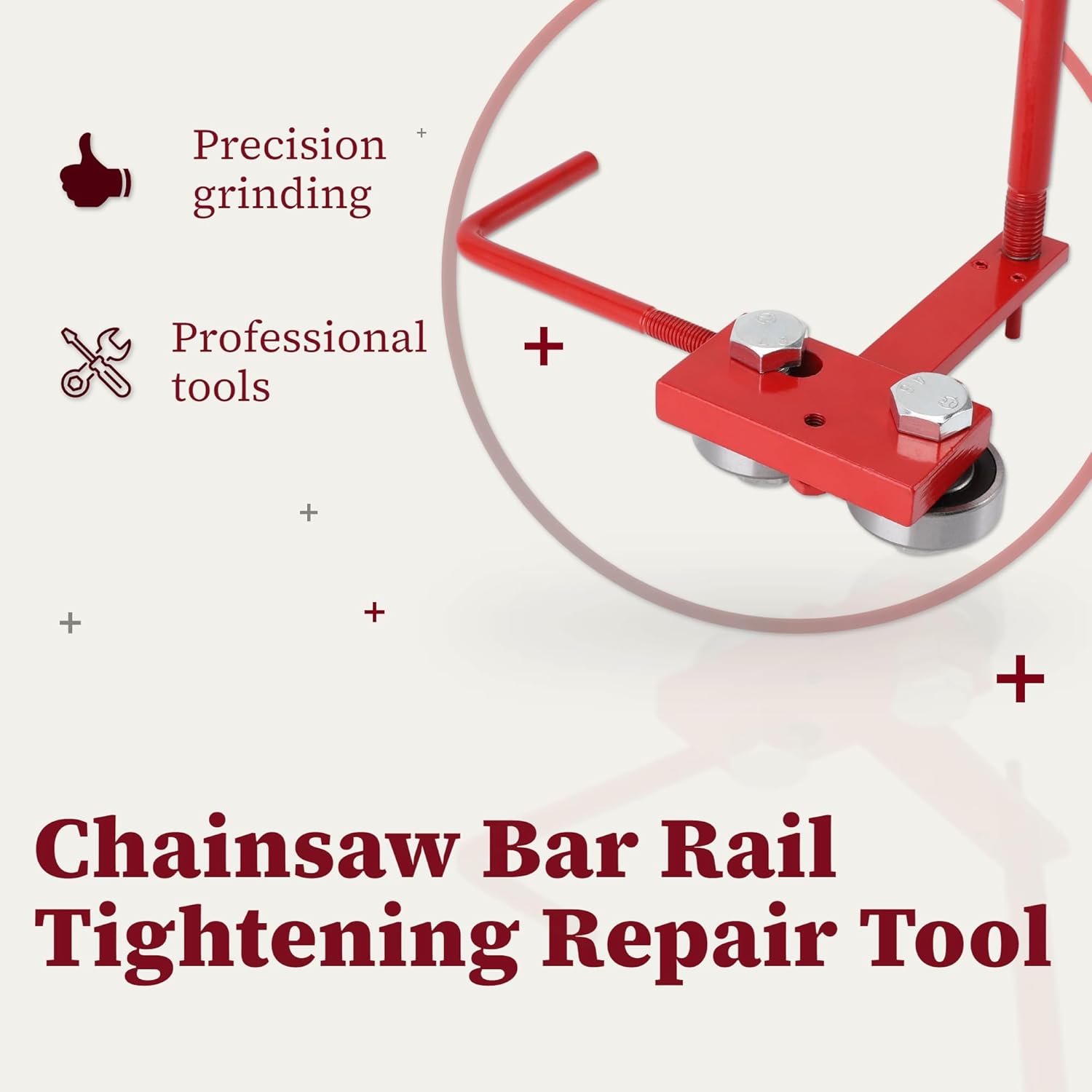Chainsaw Bar Rail Tool, Chainsaw Bar Rail Closing Adjuster, Professional Maintenance Accessories for Chain Grinding