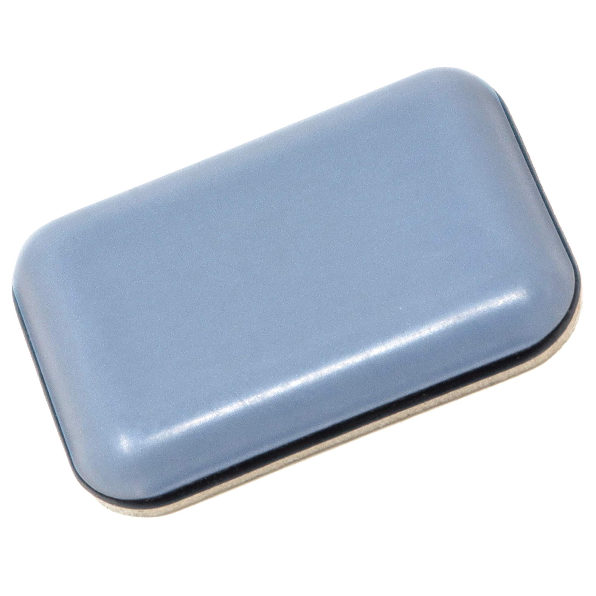 Adsamm® / 16 x scivoli autoadesivi in PTFE / grigio azzurri / 24x34 mm / rettangolari / pad adesivi in PTFE e gomma da 5 mm di spessore / piedini protettivi per arredi Adsamm® Quality