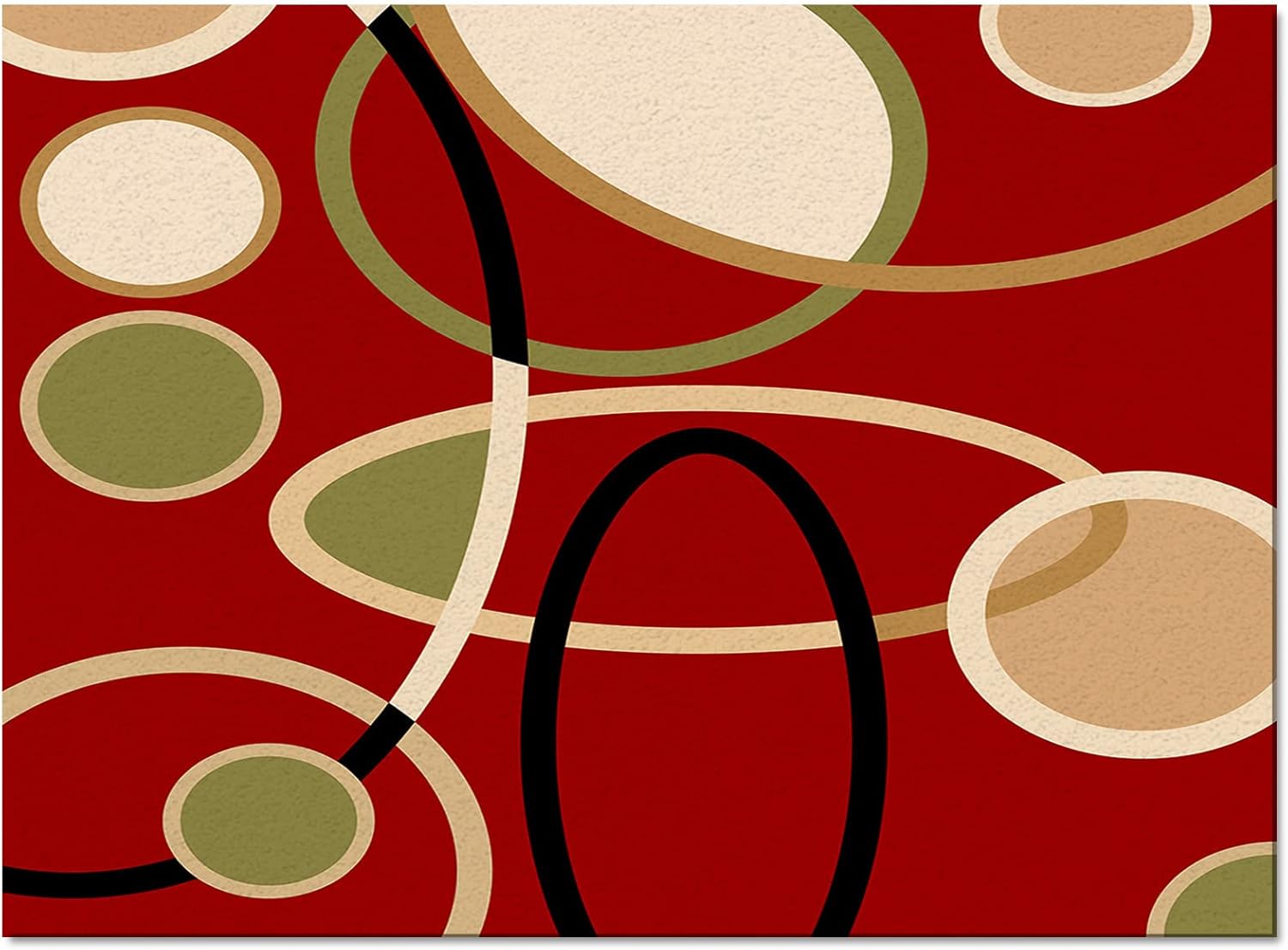 Area Rug, Brown Red Modern Geometric Area Rug, Living Room Rugs, Area Rugs for Bedroom Decor&Living Room Decor, Carpet 2x3ft Bedroom Rug, Rugs for Living Room