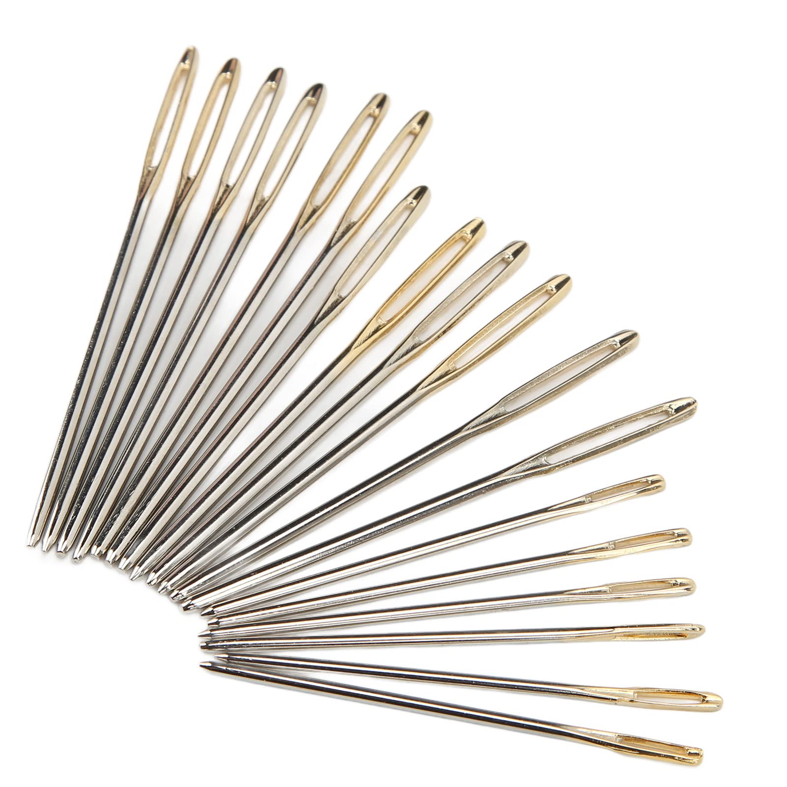 18Pcs Stainless Steel Sewing Needles with Large Eye, Easy to Use, Strong Stability, Wide Range of Uses for Simple, Household Hand Sewing Supplies