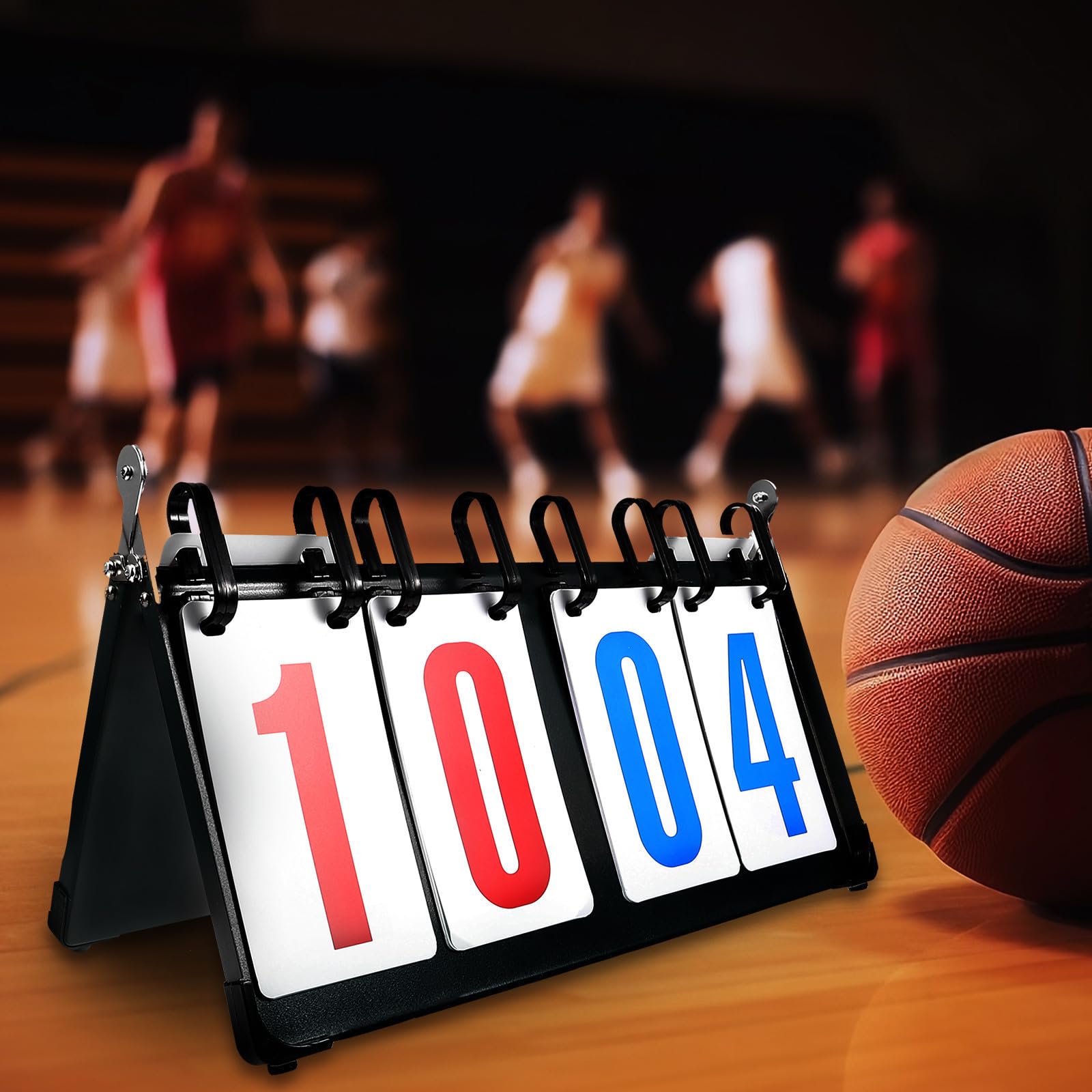 Marcador de Baloncesto y Fútbol Portátil Placa Metálica Fría y PVC, Fácil de Usar y Seguro para Competición Deportiva en Baseball y Basketball
