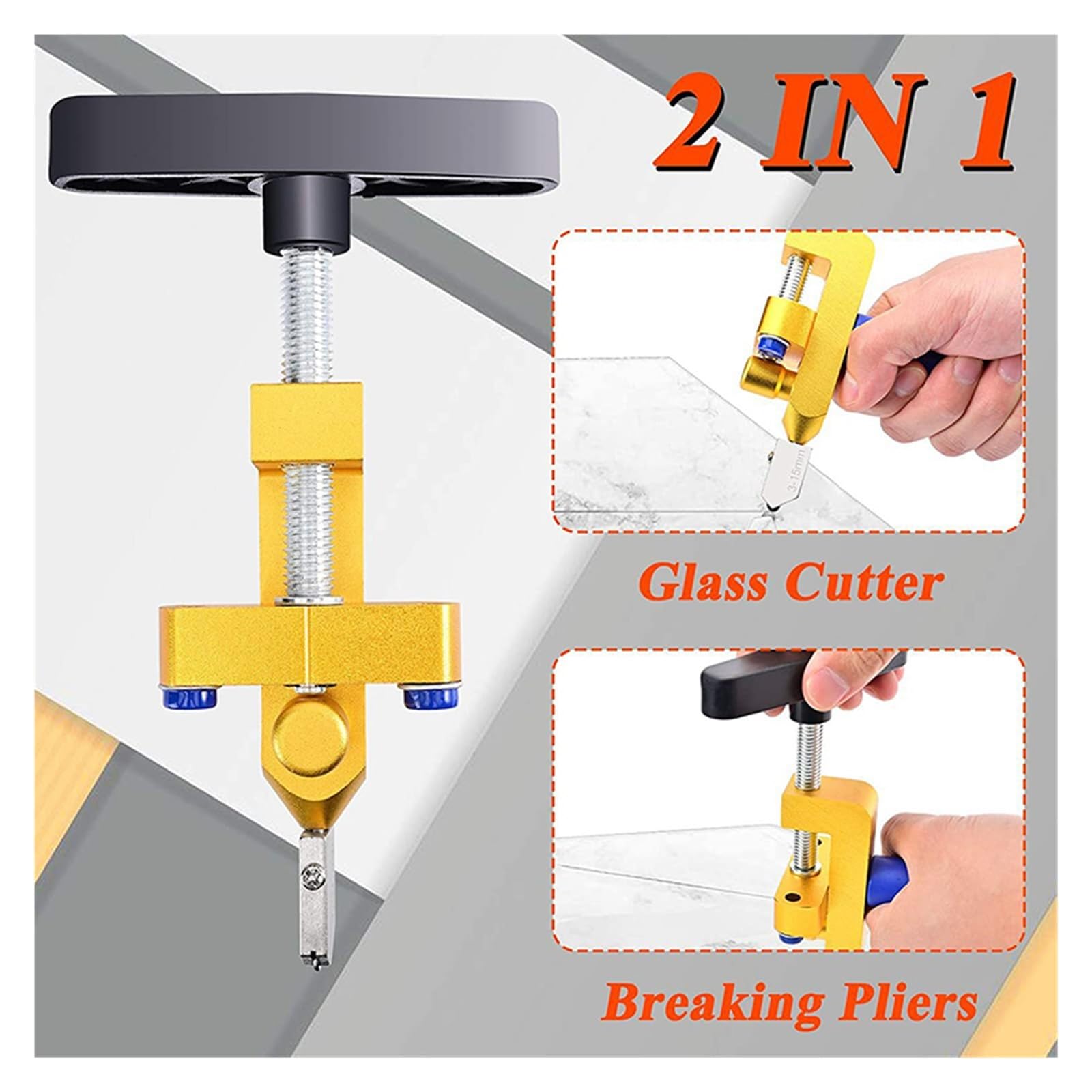 Diamentowy nóż do szkła na narzędzie cięcia płytek szklanych instrukcja DIY cięcie 2-20mm zestaw narzędzi olejowego łAtwe Do CięCia(Tile Cutting)
