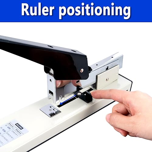 Miniatura 5 de Engrapadora resistente, engrapadora de oficina con 100 hojas, 1 paquete de engrapadora manual grande de metal, uso máximo 2313 grapas