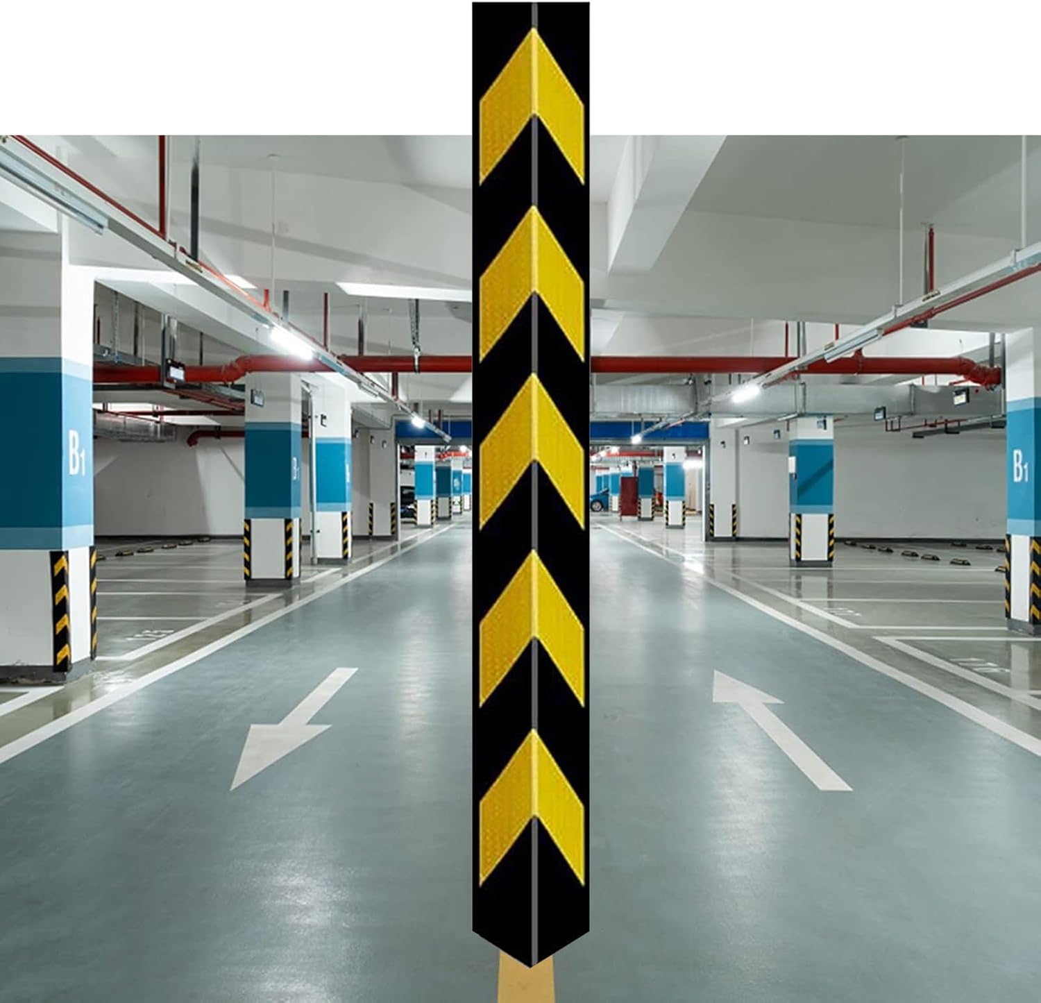 Heavy Duty Garage Wall Guards, Corner Edge Protector Strip, Easy Install Safety Bumpers for Parking Lots & Supermarkets, 39.4x3.9in Corner Shield