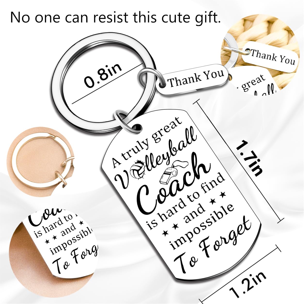 Ikacvb Volleyball Coach Keychain Thank You Gifts For Volleyball Coaches Women Men Unique Coach Appreciation Gifts Birthday Christmas Stuff