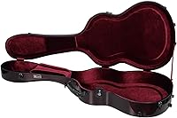 Vista 5 de Crossrock Air Carbon - Funda para guitarra clásica 4/4, carcasa rígida de fibra de carbono 100% con mochila y funda protectora, color rojo