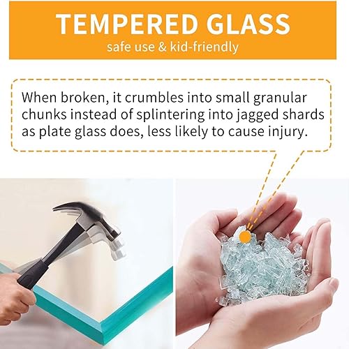 Miniatura 10 de KES BGS3201S35 - Estante de vidrio templado para baño, 14 pulgadas, 0.315 in de grosor, montaje en pared rectangular, soporte de cromo pulido,