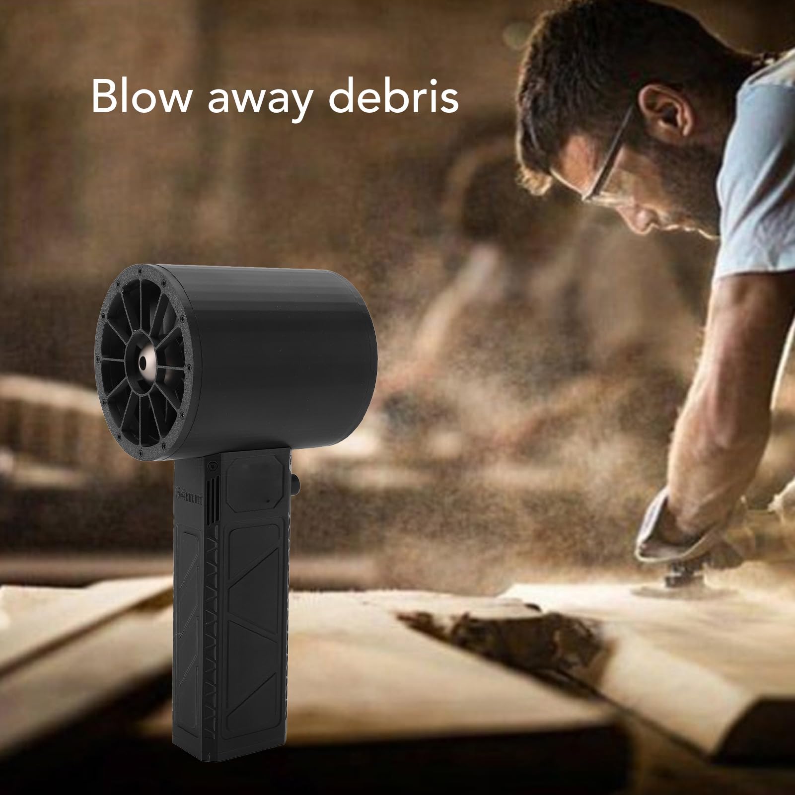 Jet Dry Blower Auto Drogende Luchtblazer Mini Turbo Droger Krachtige Turbofan 22w Snel Opladen 240kmh X64 Pro 64mm Zwart