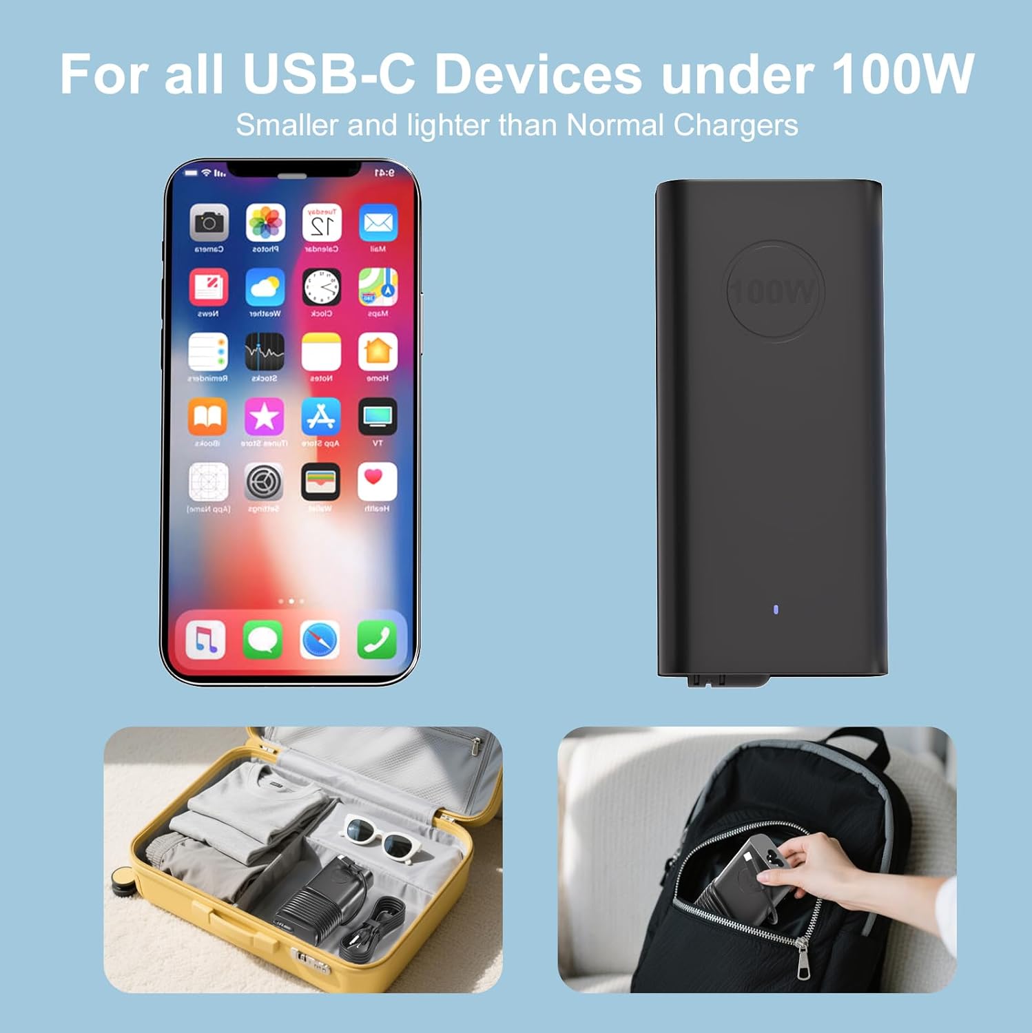 100W USB-C Charger for Dell XPS 15 9520 9510 9500 Latitude 5440 7640 9440 Inspiron 14 Plus 7430Type C Power Cord Ac Adapter
