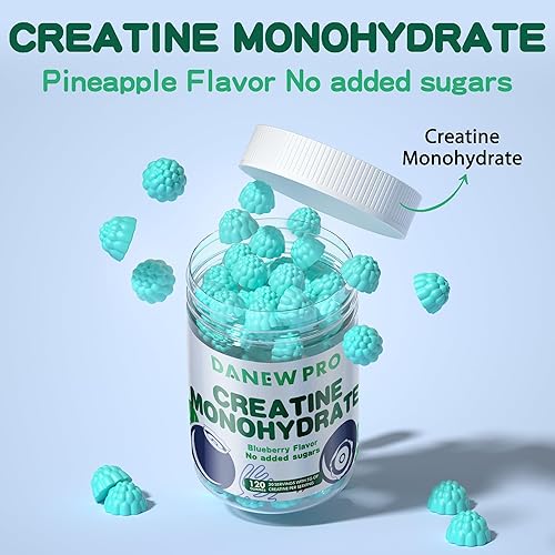 Miniatura 4 de Gomitas de monohidrato de creatina de 5000 mg para hombres y mujeres, para fortalecer y desarrollar músculo, aumentar la energía y preentrenamiento