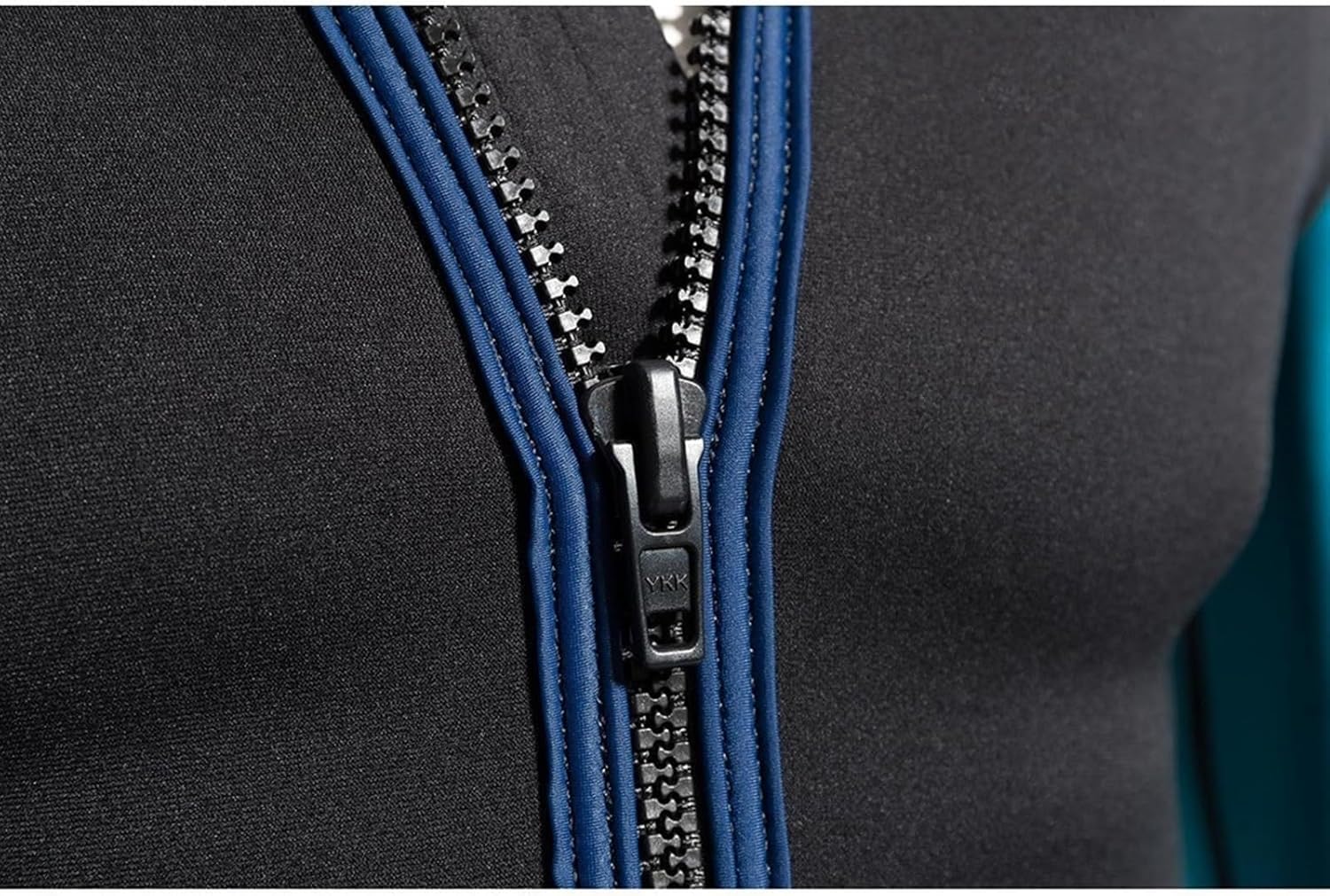 Wetsuit Top Jacket Men 2MM Neoprene Long Sleeve Dive Scuba Wet Suit Shirt, Warm Front Zipper Wetsuits Shirts Vest(B_XX-Large)