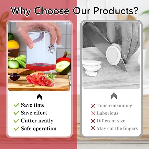 Miniatura 3 de SpuotFan Cortador de tazas, cortador de huevos con acero inoxidable, cortador de tazas de frutas y verduras, artículos esenciales de cocina,