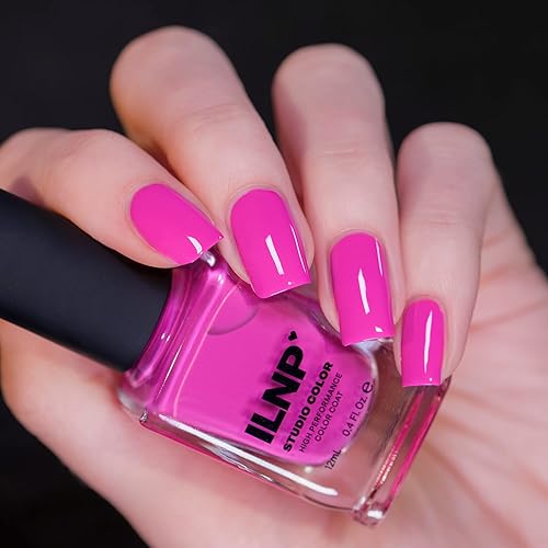 Miniatura 3 de ILNP Pixel Pink - Esmalte de uñas cremoso rosa vívido