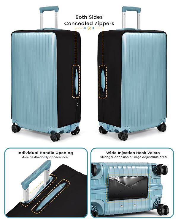 Travelkin Clear Luggage Cover For Suitcase, TPU Suitcase Cover Protector by TRAVELKIN more than travel - Used condition - Image 7