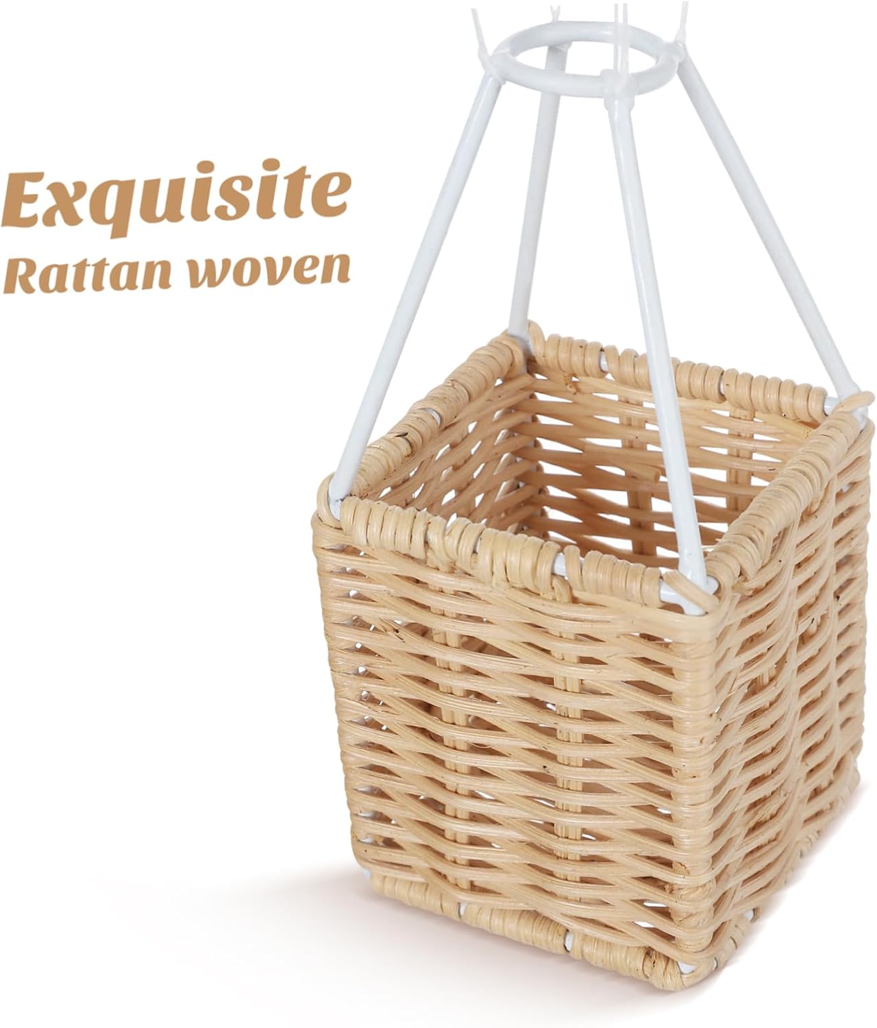 Zerodeko 1Pc Rattan Woven Hot Air Balloon Decor Chic Home Decorative Supply for Rooms Exquisite Photography Prop for Weddings Parties Nursery Decor