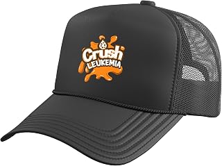 Crush Leukemia Awareness Cure Blood Cancer Fighter Gift Idea Trucker Hat with Adjustable Mesh Back