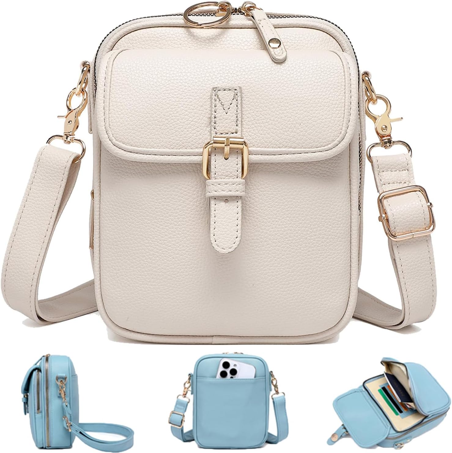 LOCPUFF Collaboraten1 クロスボディレザーバッグ コラボレーション クロスボディ バッグ 調節可能なショルダース