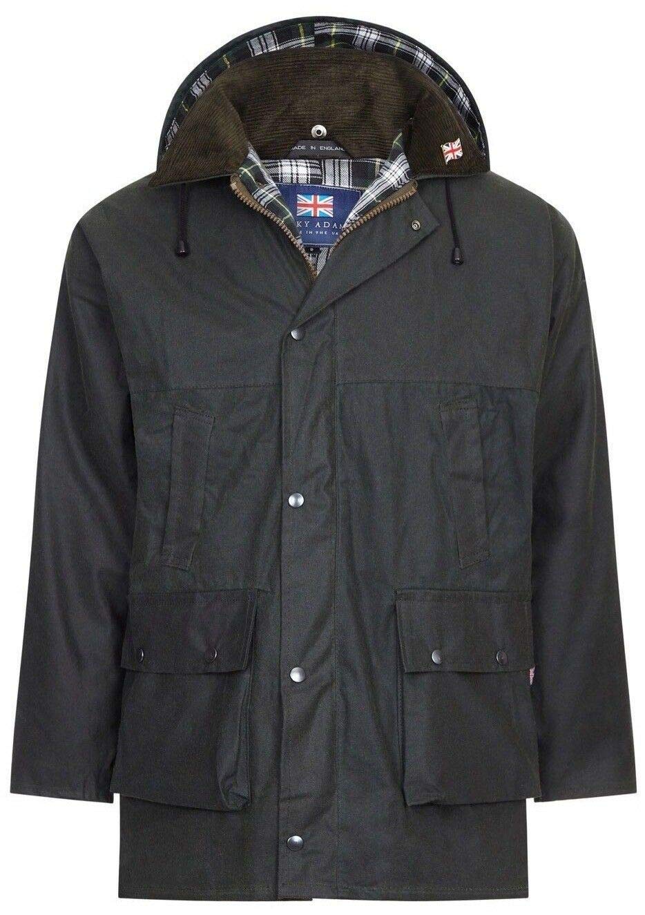 Nicky Adams Countrywear Waterproof Padded Waxed Jacket | Quilted | Hunting, Shooting, Fishing | Unisex Country Clothing | Farmers, Horse, Equestrian Riding | Made in UK