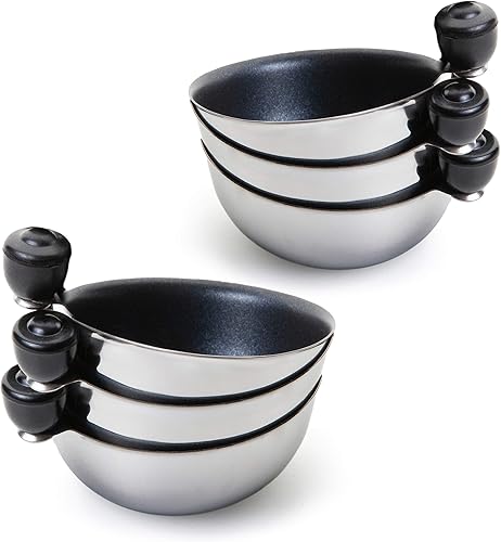 Repuesto de acero inoxidable de repuesto para cazador furtivo de huevos, 2.677 in de diámetro, antiadherente, sin PFOA, tazas individuales