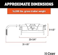 Vista 2 de CURT 16515 E16 - Cabeza de enganche de 5ª rueda solamente, requiere patas o rodillo, 16,000 libras